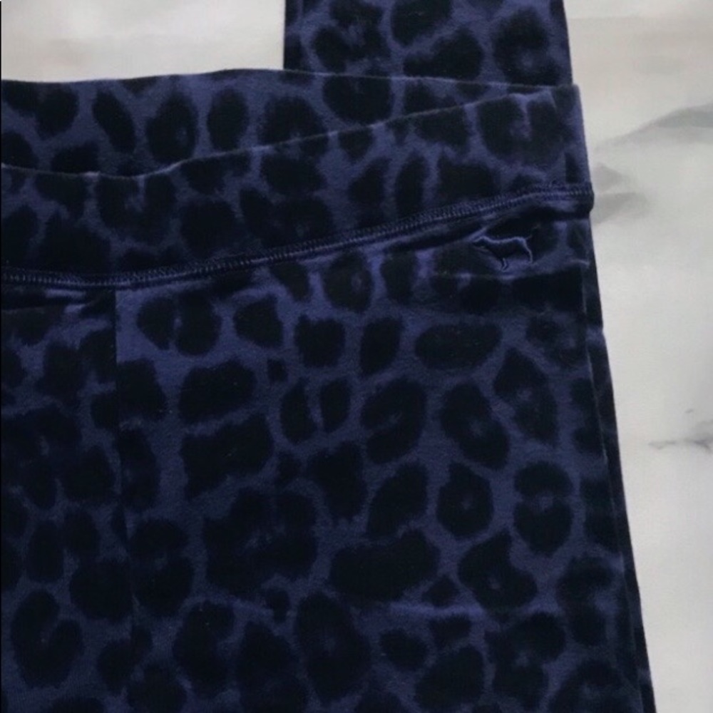 VS PINK Leopard Print Leggings Blue Small - Picture 6 of 11